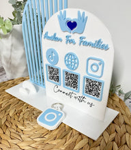 Load image into Gallery viewer, Multi QR Code Instagram Facebook Website TikTok Business Social Media Sign