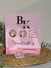 Load image into Gallery viewer, Multi QR Code Instagram Facebook Website TikTok Business Social Media Sign