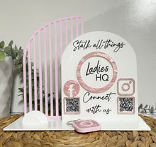Load image into Gallery viewer, Multi QR Code Instagram Facebook Website TikTok Business Social Media Sign
