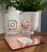 Load image into Gallery viewer, Multi QR Code Instagram Facebook Website TikTok Business Social Media Sign