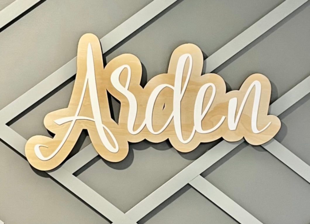 Ply and Acrylic Name Plaque
