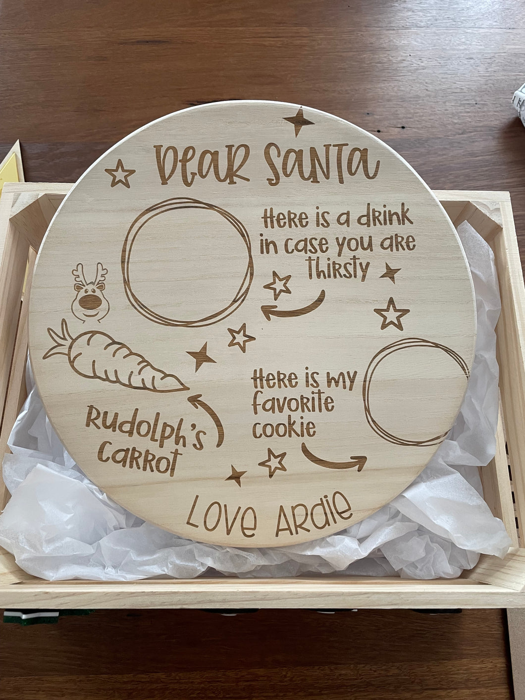 Santa snack plate - B’Spoke Laser Works