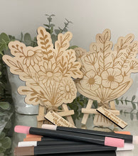 Load image into Gallery viewer, Bunch of engraved flowers with tag - B’Spoke Laser Works
