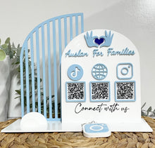 Load image into Gallery viewer, Multi QR Code Instagram Facebook Website TikTok Business Social Media Sign
