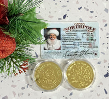 Load image into Gallery viewer, Santa’s drivers License and coins - B’Spoke Laser Works
