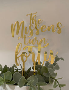 Single Layer Cake Toppers
