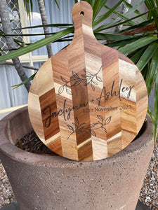 Engraved bread boards