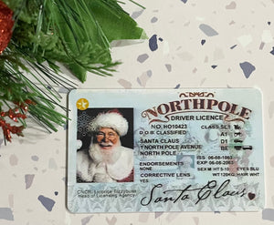 Santa’s drivers License and coins - B’Spoke Laser Works
