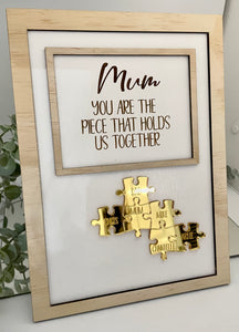 Personalised Mum puzzle frame - B’Spoke Laser Works