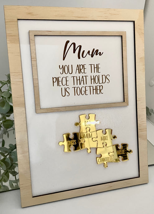 Personalised Mum puzzle frame - B’Spoke Laser Works