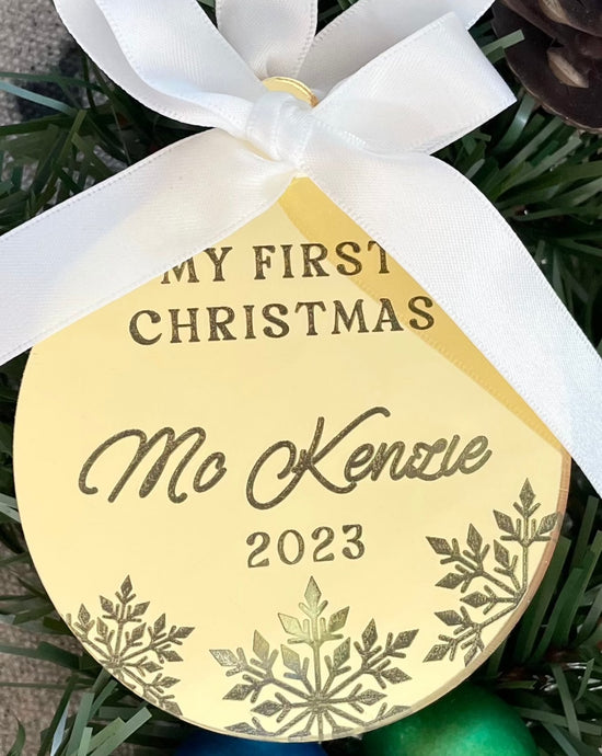 Baby’s First Christmas Baubles - B’Spoke Laser Works