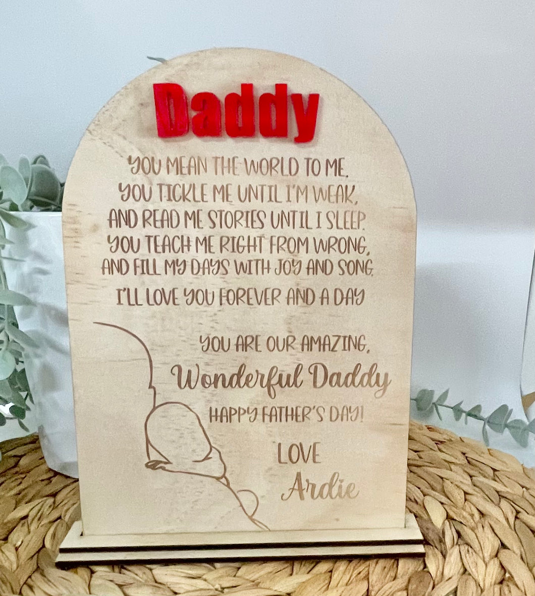 Dad Arch Father’s Day Arch 2 – B’Spoke Laser Works