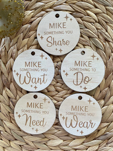 Gift tags - Something you ….
