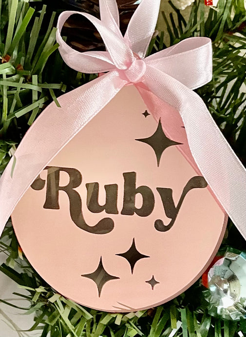 Personalised Mirror Baubles - B’Spoke Laser Works