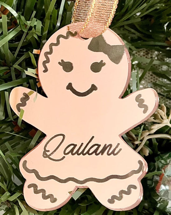 Christmas Gingerbread boy/girl Baubles - B’Spoke Laser Works