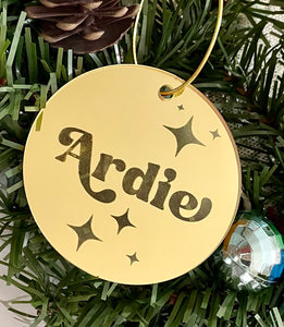 Personalised Mirror Baubles - B’Spoke Laser Works