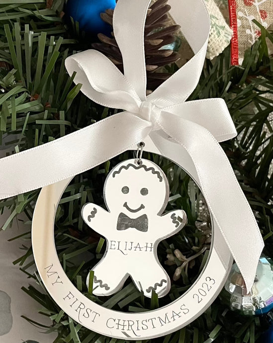 My first Christmas Gingerbread boy/girl Baubles - B’Spoke Laser Works