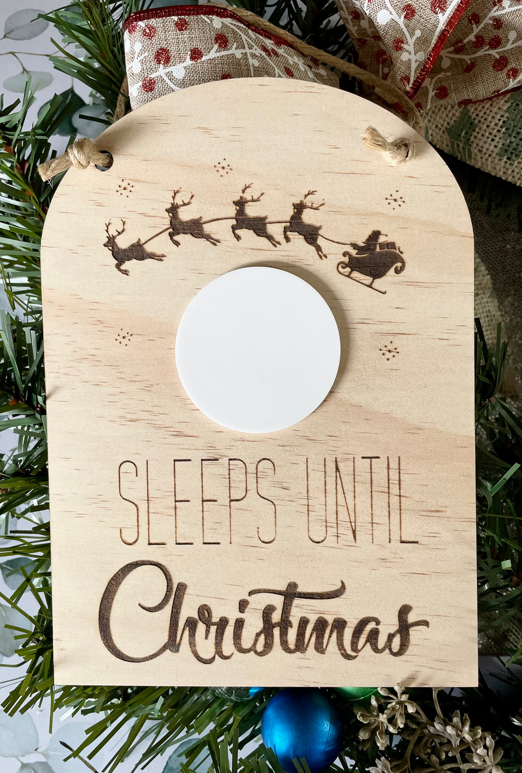 Christmas Countdown Arch hanging plaque - B’Spoke Laser Works