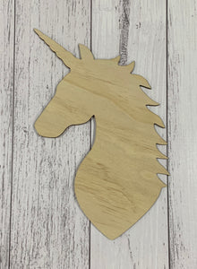 Blank Unicorn Door Plaque - B’Spoke Laser Works