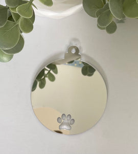 Mirror Christmas baubles - B’Spoke Laser Works