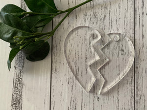 Acrylic Split heart Keyrings - B’Spoke Laser Works