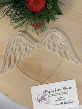Load image into Gallery viewer, Christmas Memorial heart with wings - B’Spoke Laser Works
