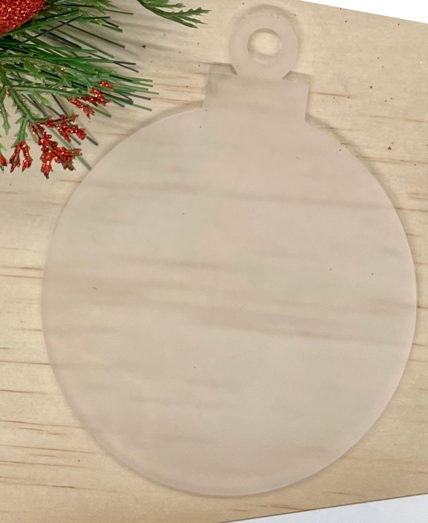 Christmas Frosted Baubles - B’Spoke Laser Works