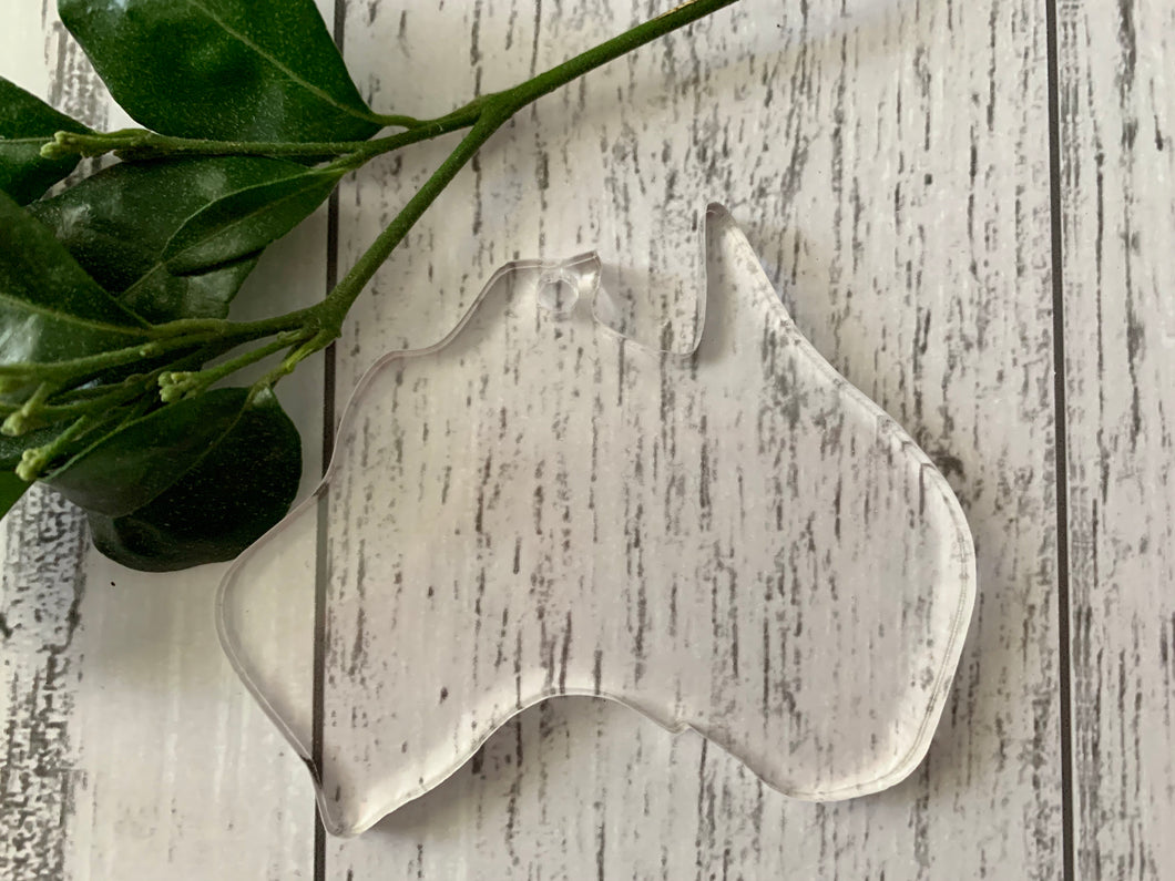 Acrylic Australia shape Keyring - B’Spoke Laser Works
