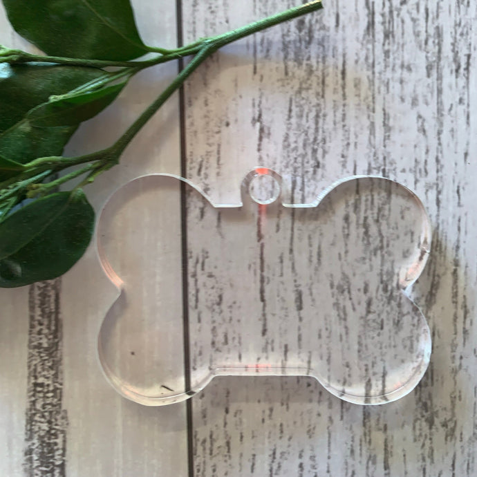 Acrylic Bone shape Keyring - B’Spoke Laser Works